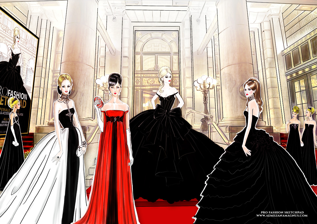 PRO Fashion Sketchpad | Fashion Designer Sketchbook | 600 Fashion Templates