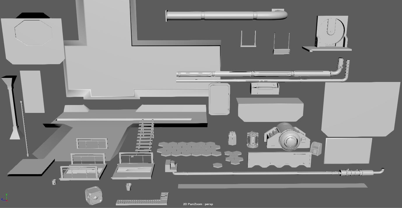 Reece Williams 3D Artist Portfolio - Platform 5 - Sci fi corridor