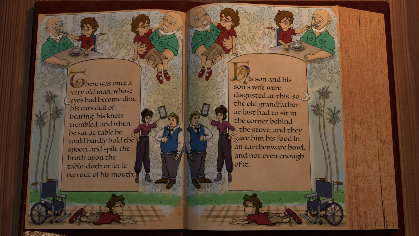 Animated book open page 2-3