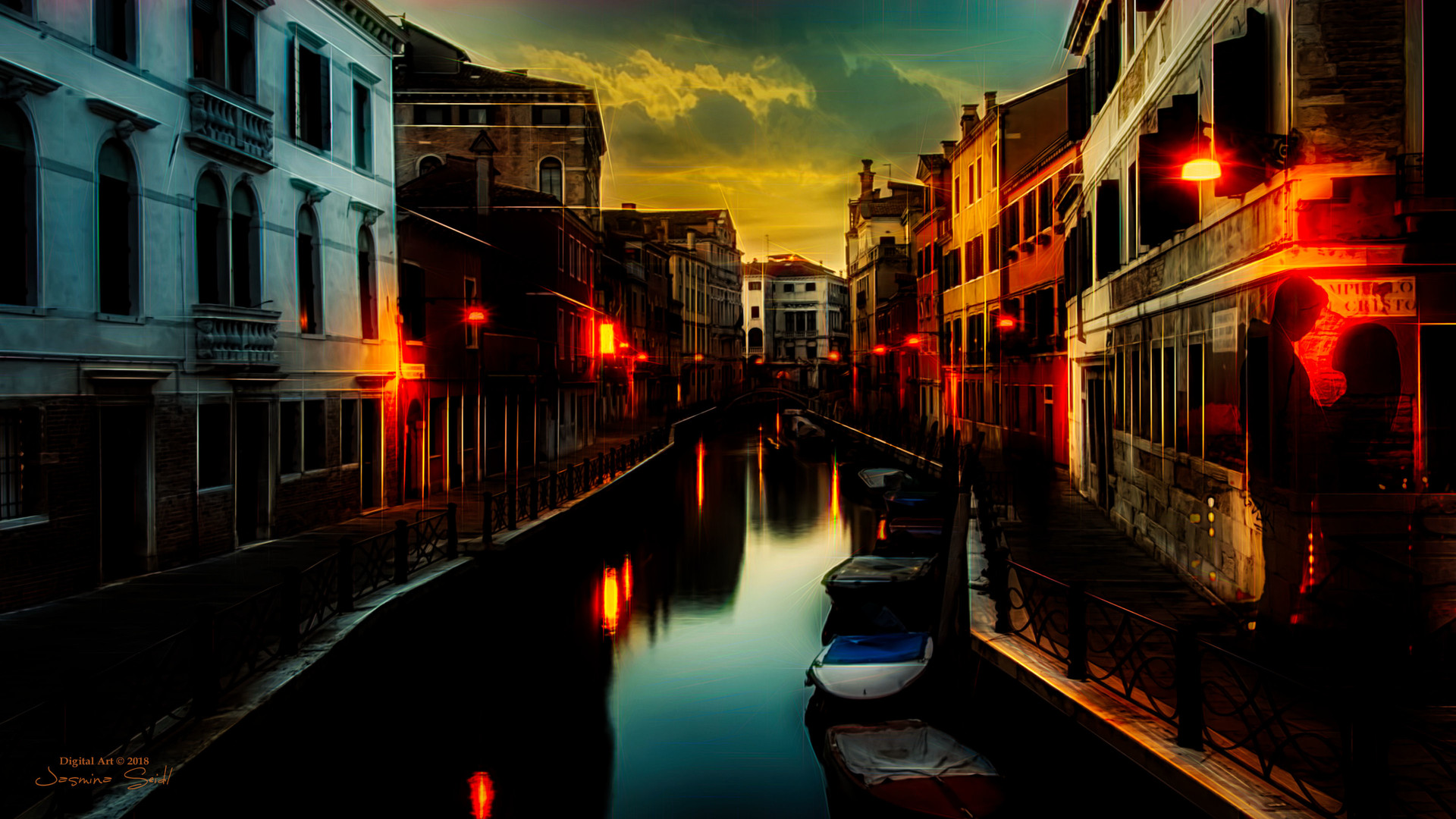 Artstation Venice By Night Wallpaper Jasmina Seidl