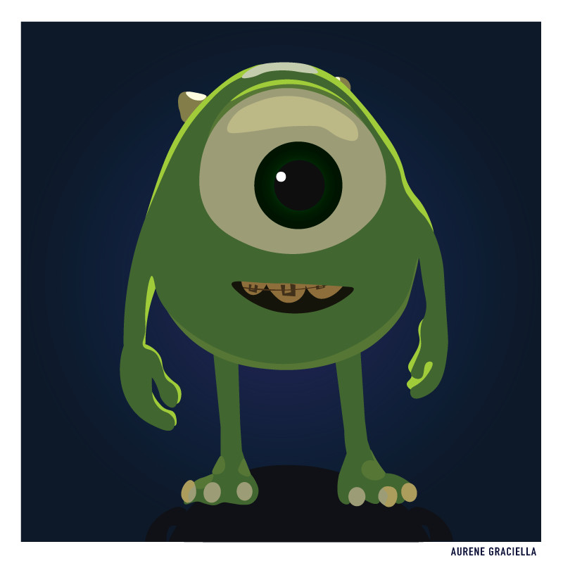Artstation Mike Wazowski Vector Art Aurene Graciella He started to become a new scarier. mike wazowski vector art aurene graciella