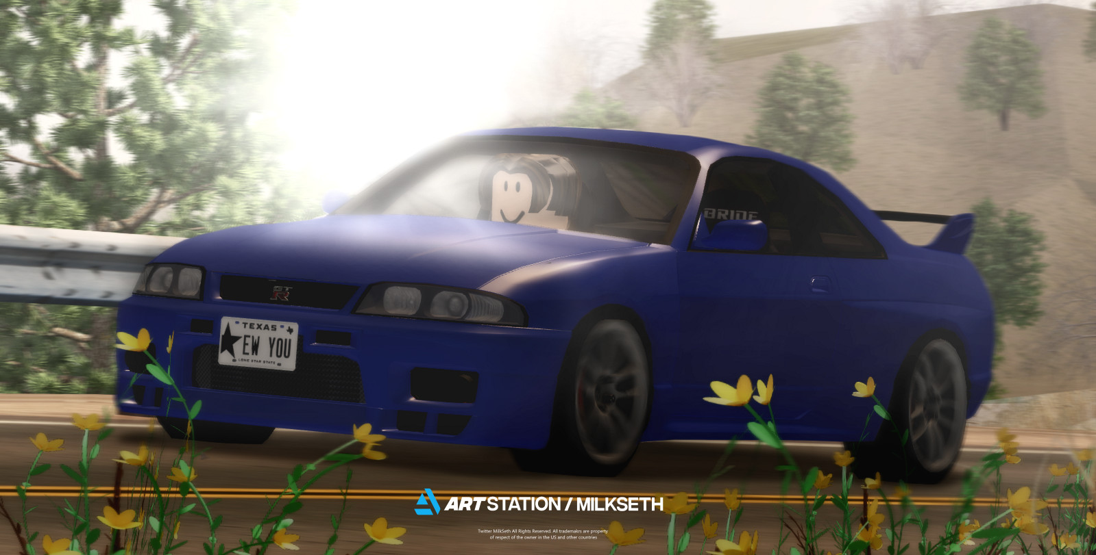 Artstation Nissan Skyline R33 V Spec Milk Seth