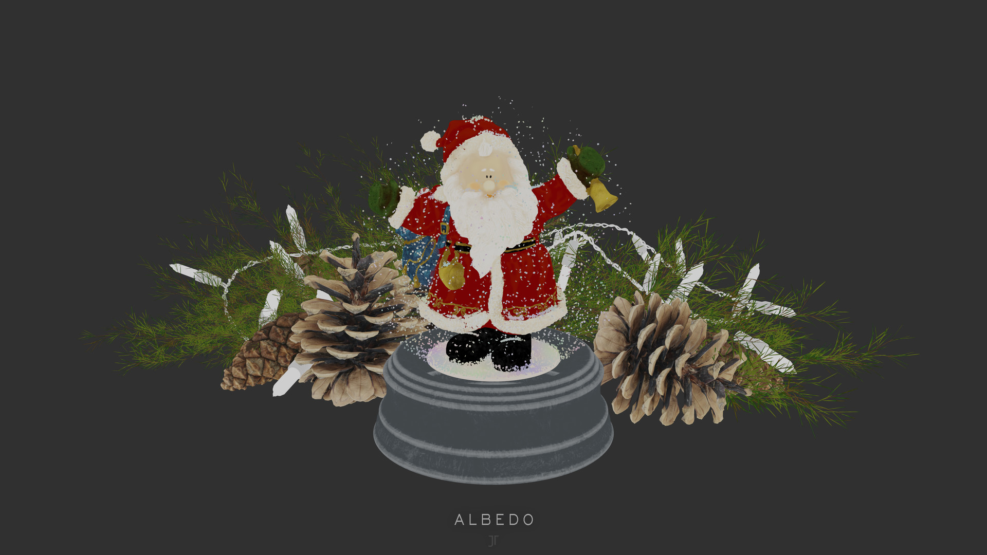 Artstation Santa Claus Glass Ball Jakub 3decraft