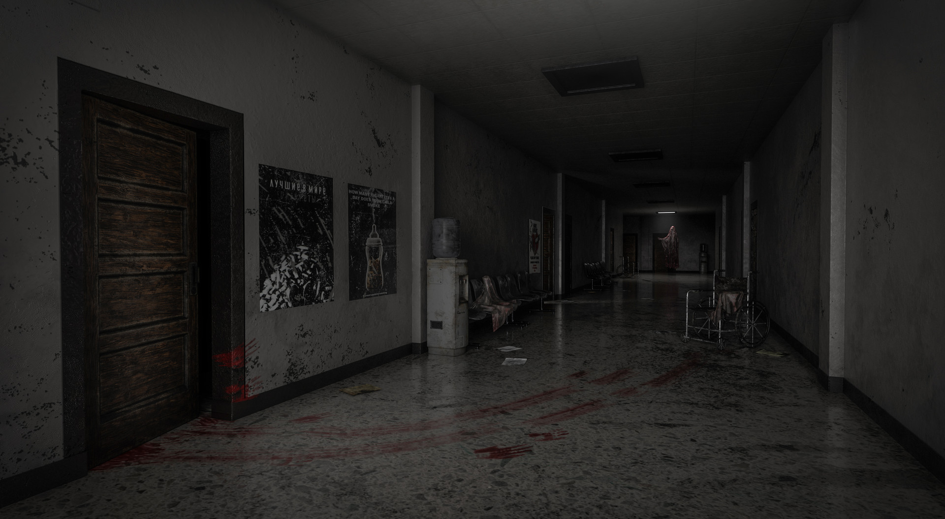 Scary Hospital Hallway
