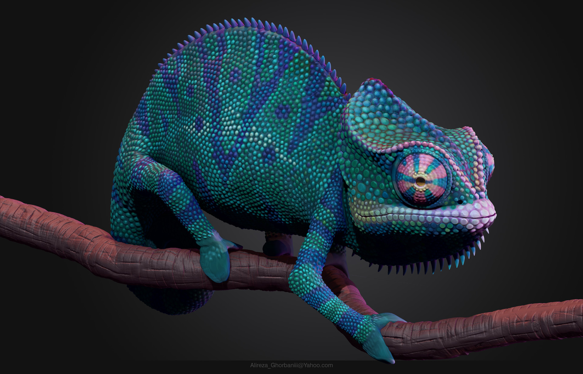 Artstation Chameleon Alireza Ghorbani
