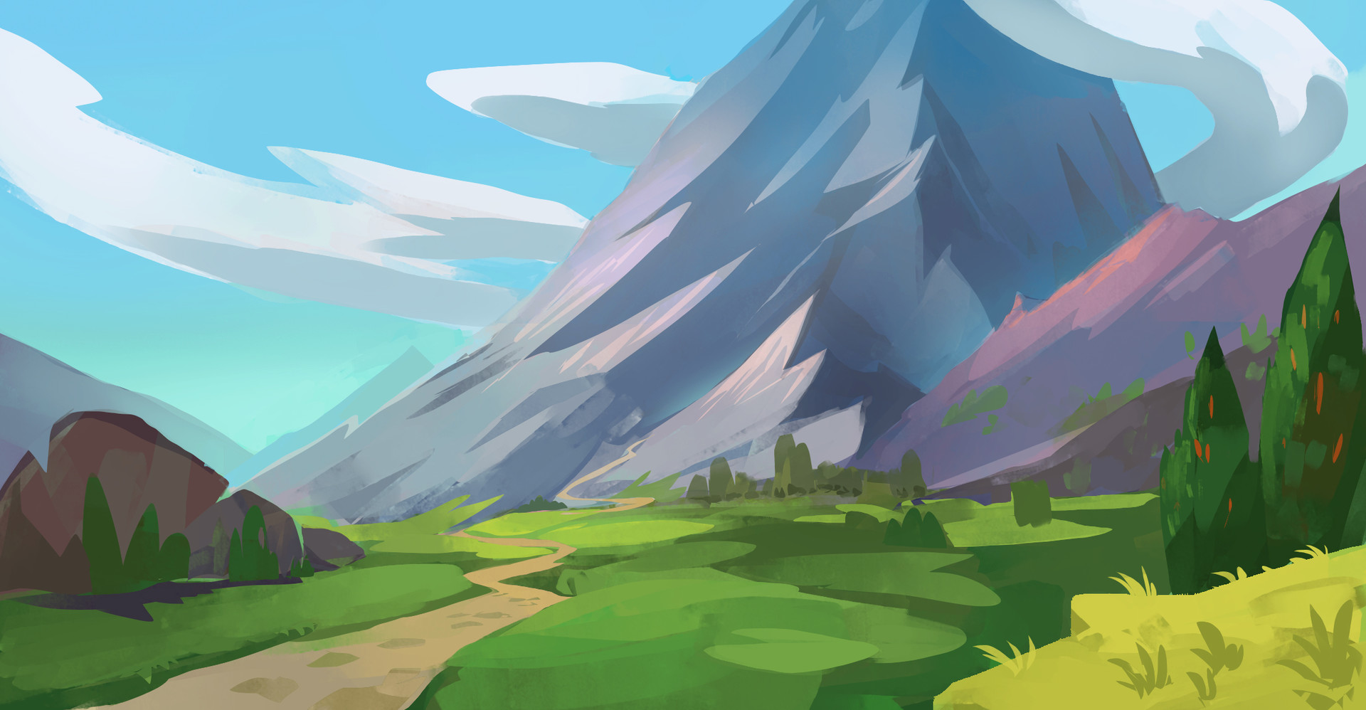 Artstation Animation Background Paintings Ilya Galayda