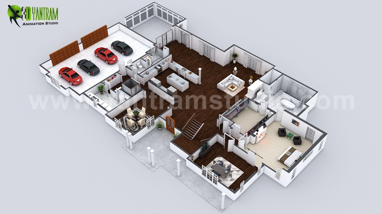 Artstation Beautiful 3d Home Virtual Floor Plan Developed By