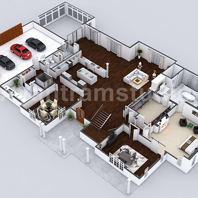 Yantram Architectural Design Studio - 3D Floor Plan Design