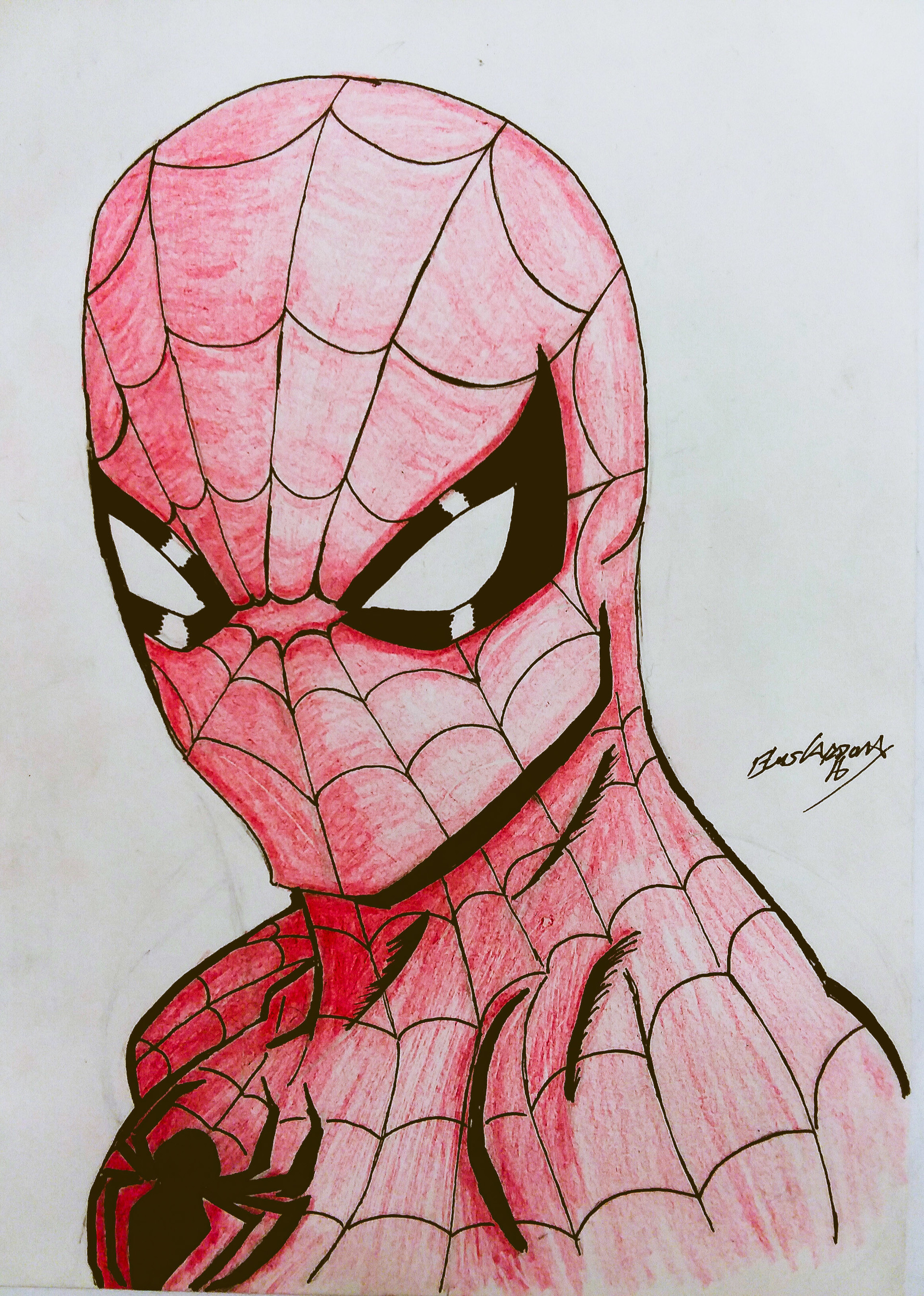 spiderman drawings head