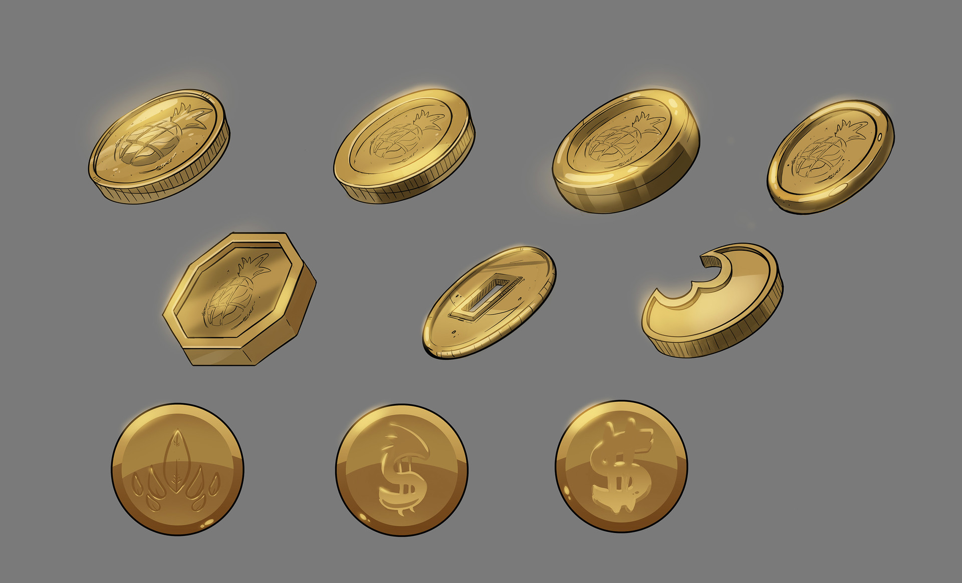 Game Coin Concept.
