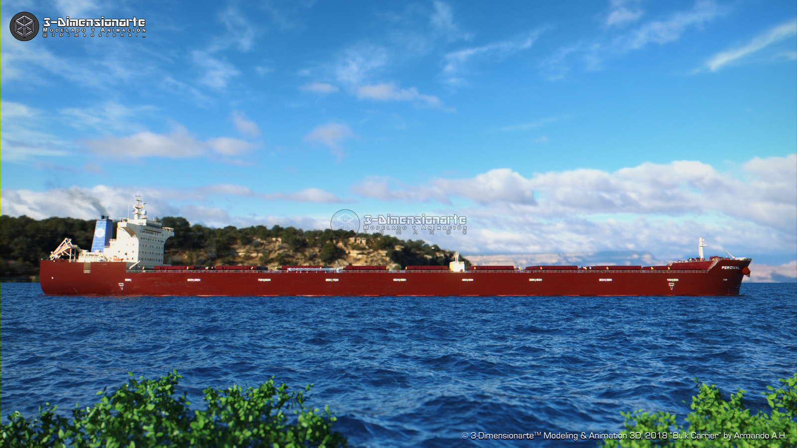 Bulk Carrier from shore