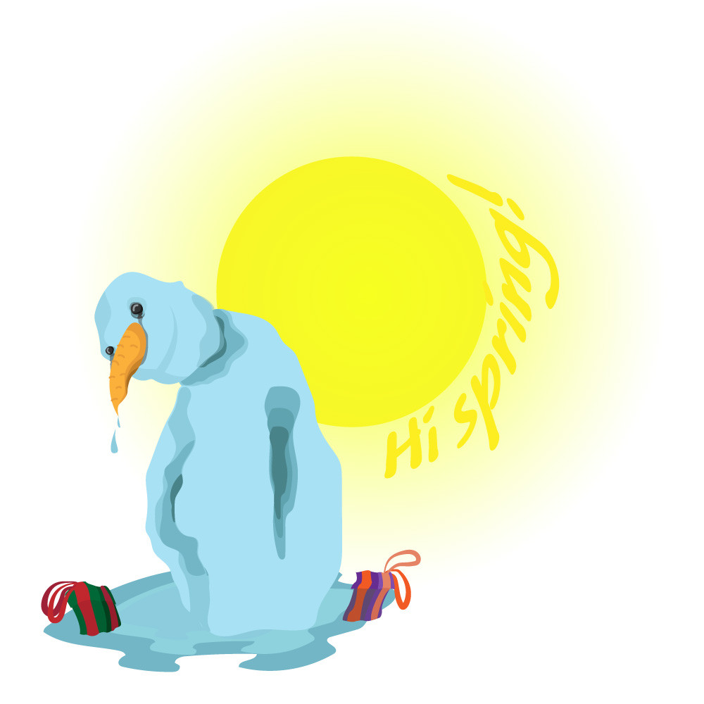 ArtStation - Snowman vector art spring cartoon