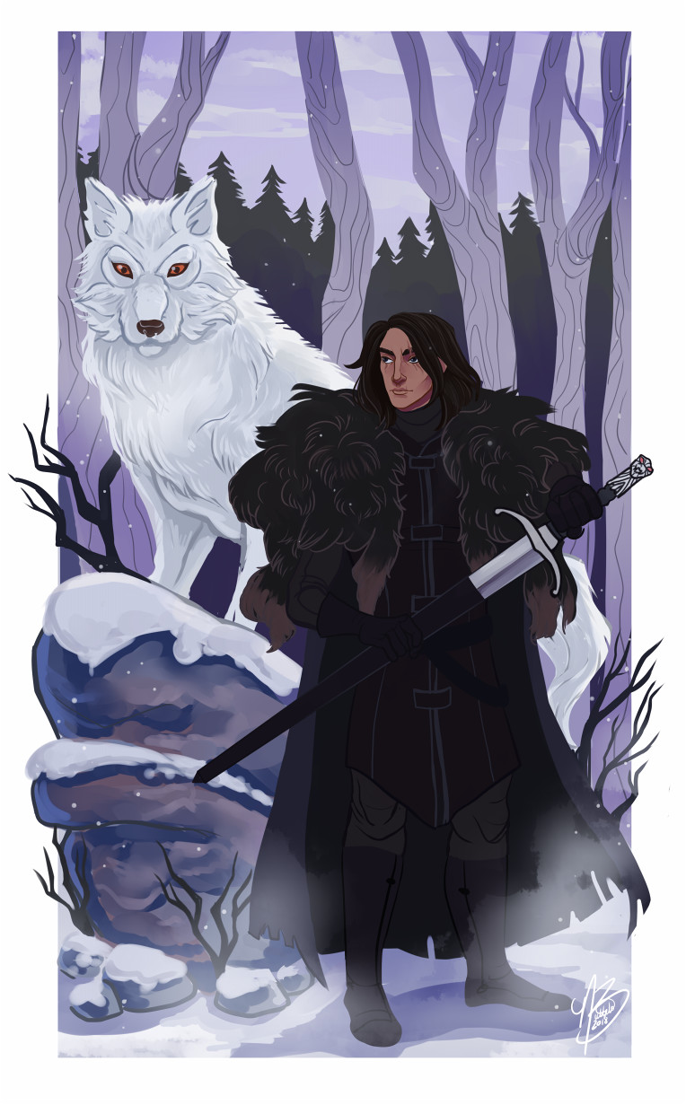 Jon Snow and Ghost