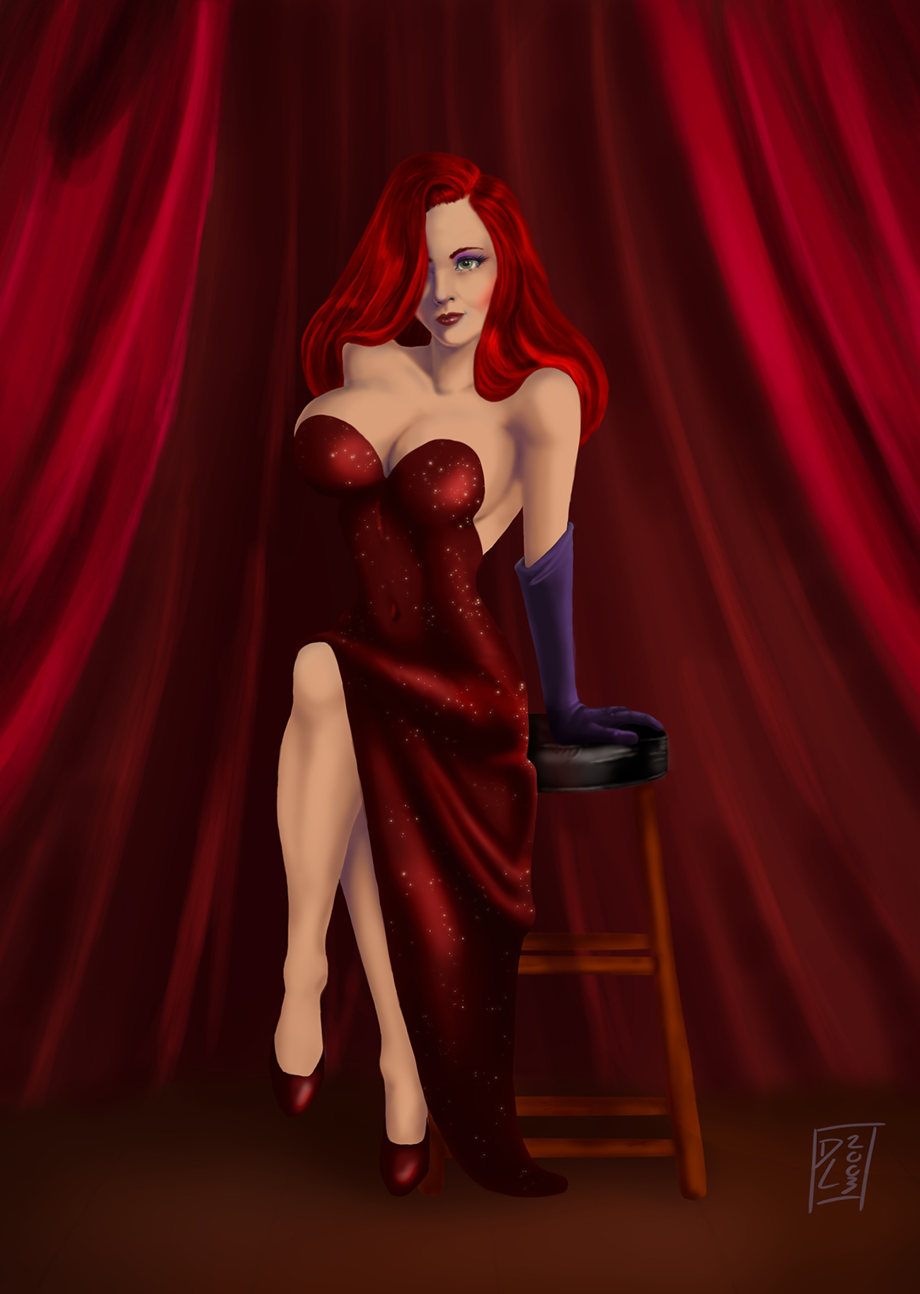Artstation Jessica Rabbit David Laws