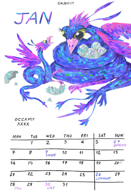 ArtStation Fantastic Beasts Calendar