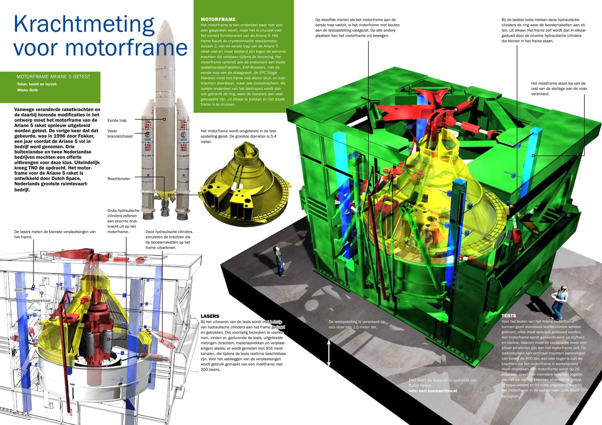 Spread about the test facility where the motor frame of the Ariane 5 rocket was tested