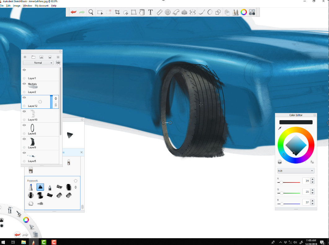While Sketchbook Pro has a different interface and more limited set of tools compared to Photoshop, it is easy to pick up and some exclusive features are excellent.
