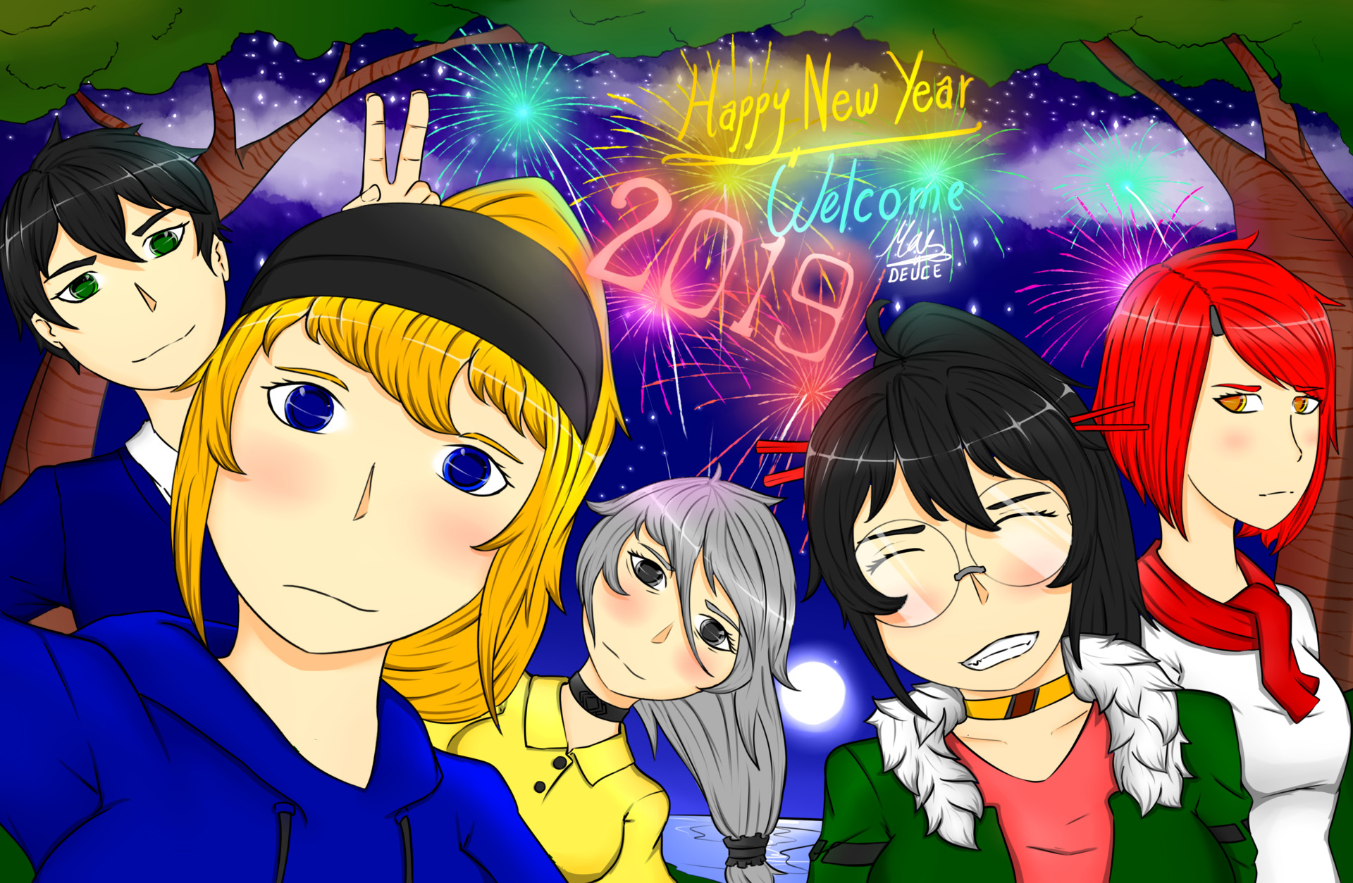 Artstation Happy New Year 2018 2019 Deuce Art Maxmillan