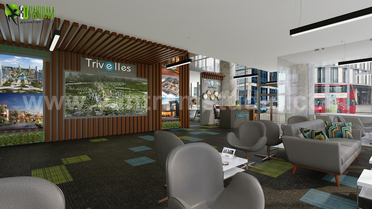 Artstation Innovative 3d Office Interior Design By Yantram