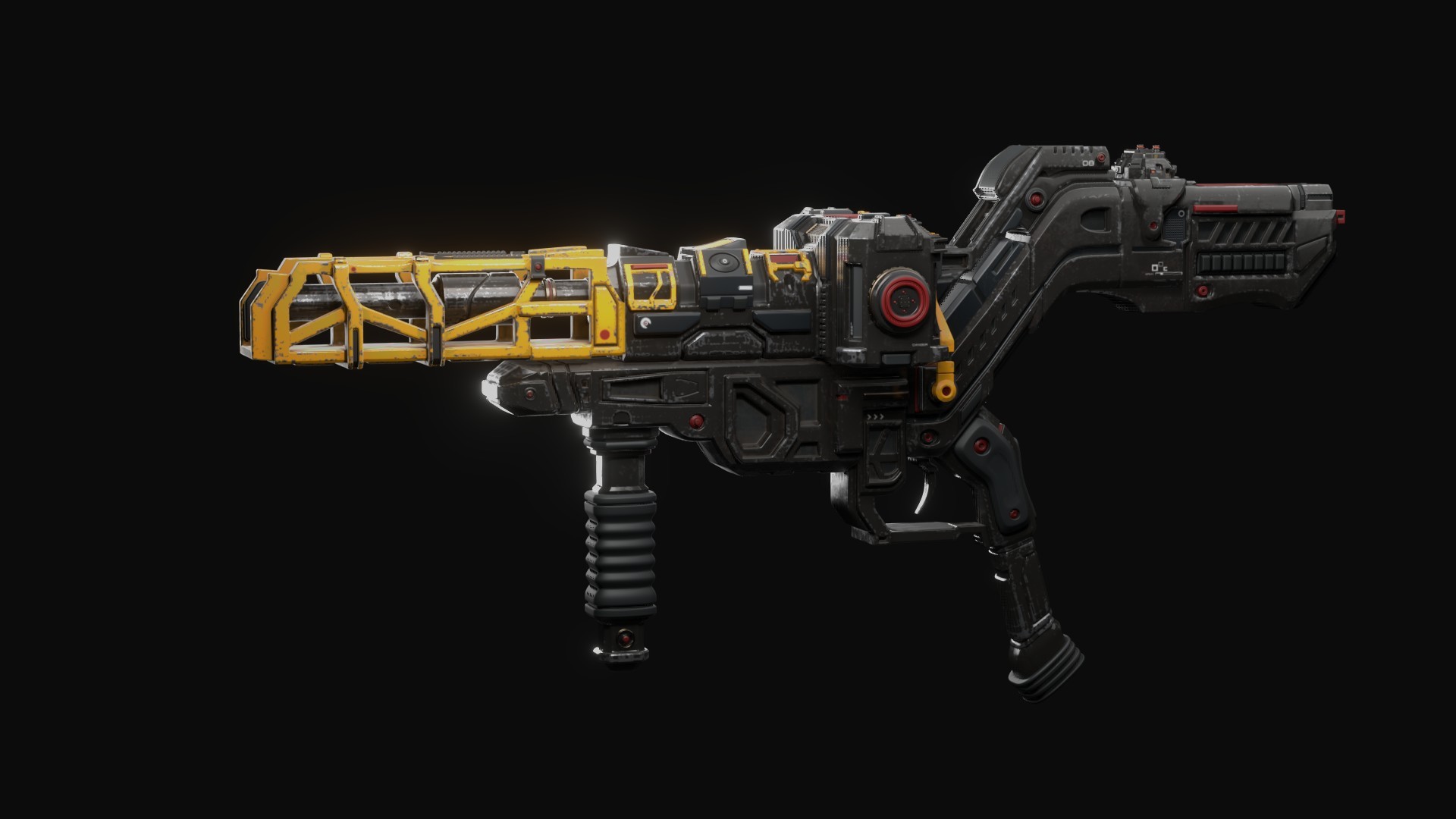 ArtStation Scifi heavy energy rifle highpoly