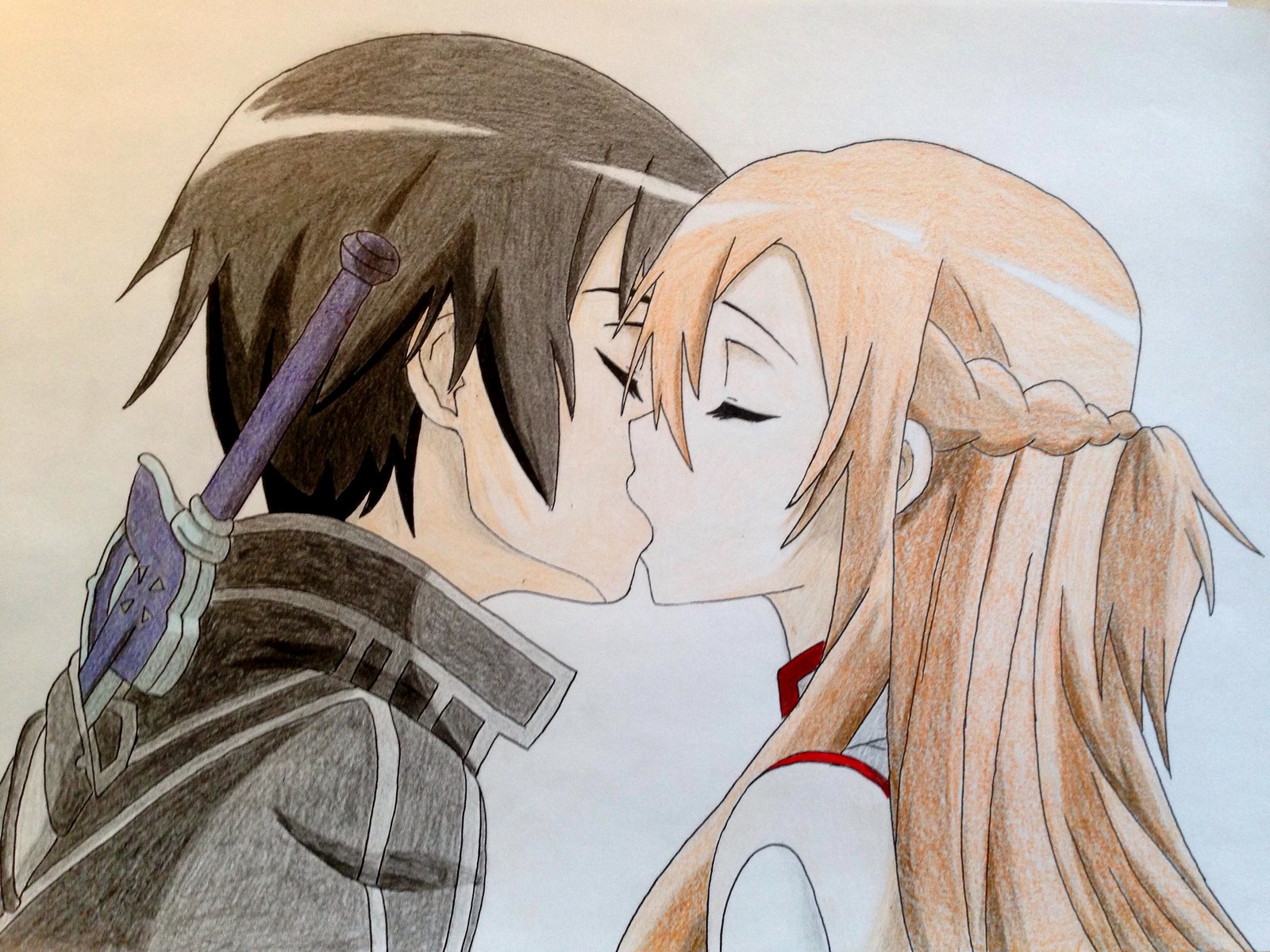 Kirito and Asuna kiss - Sword Art Online.