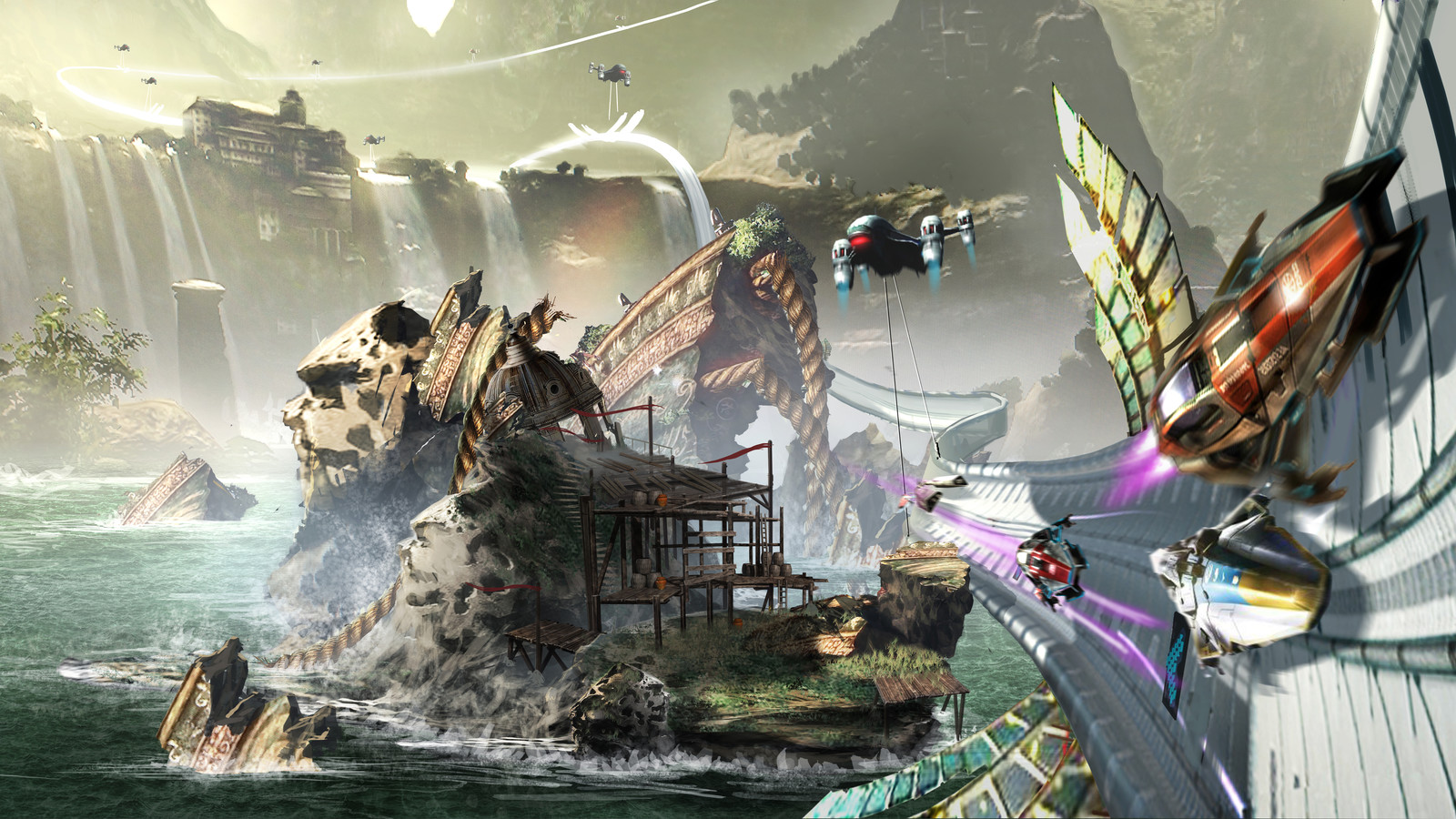Heavenly Sword + Wipeout DLC level