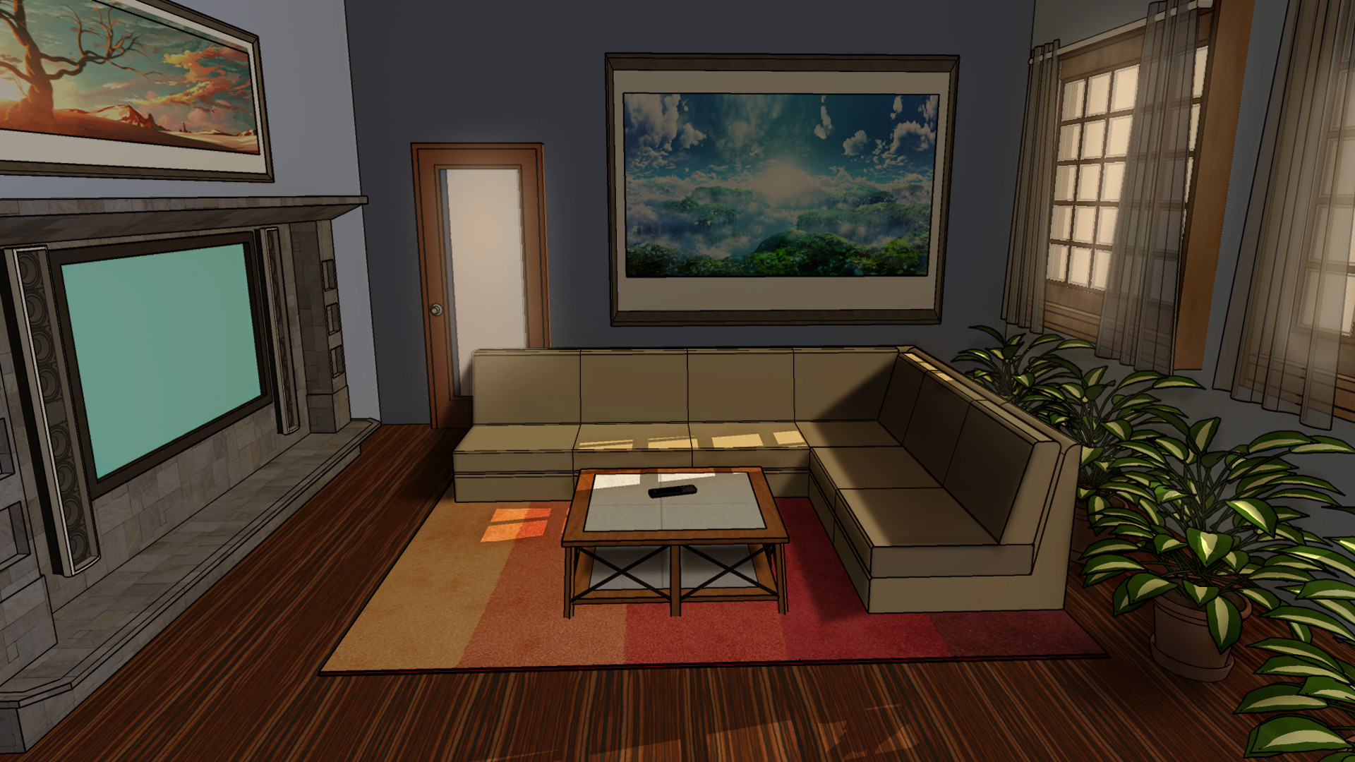 Cozy Living Room Background Anime Goimages Bay