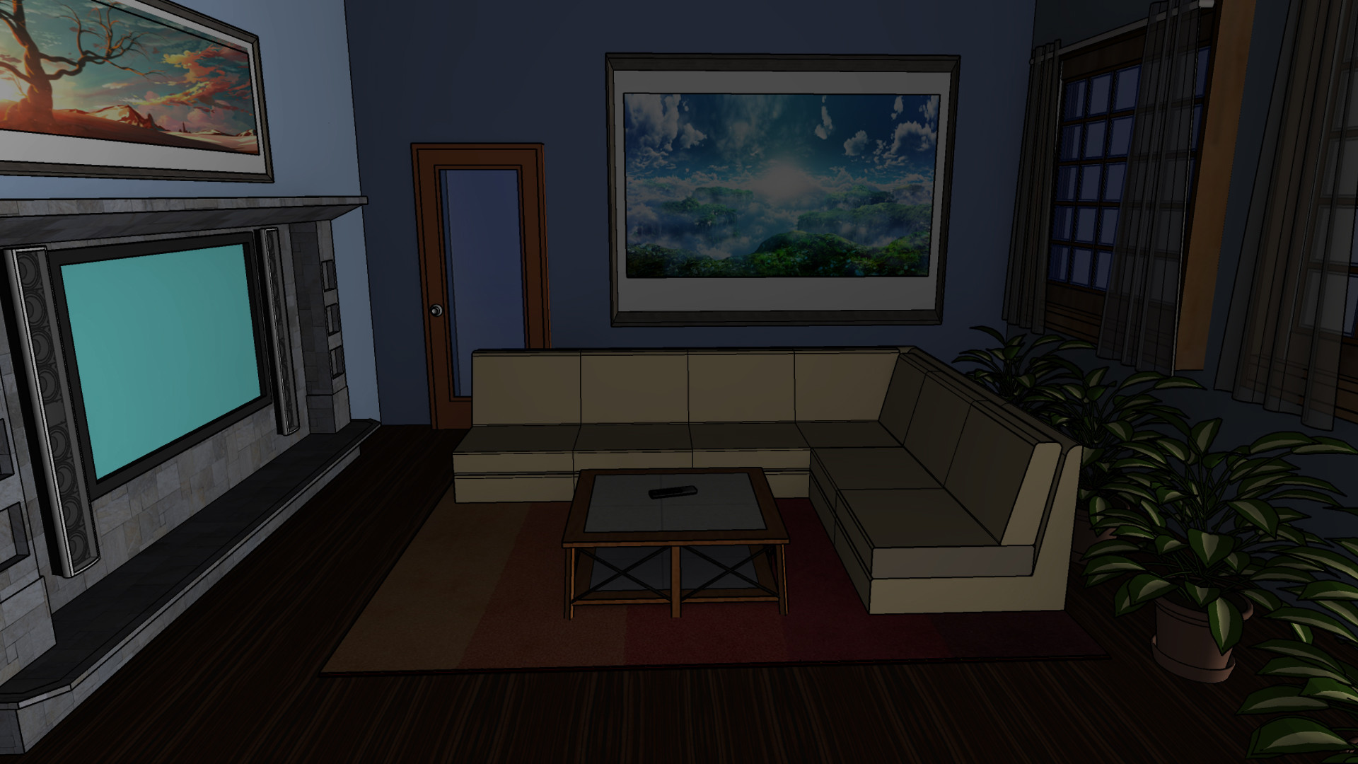 Anime Background: Living Room by Bakhtiar93tiar on DeviantArt
