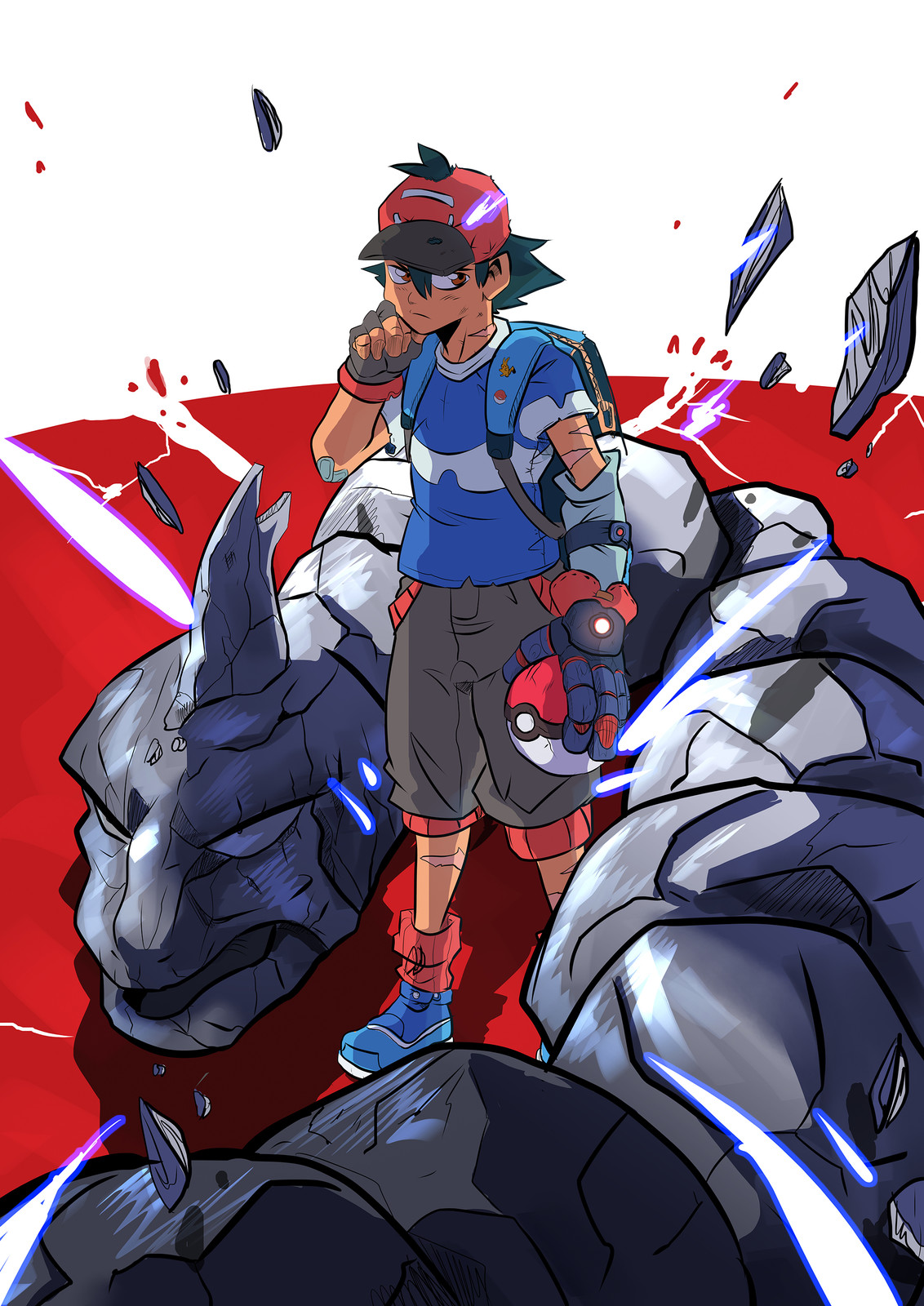 Artstation Pokemon Sacha And Onix Mat Atta Artstation Pokemon Sacha And Onix Mat Atta