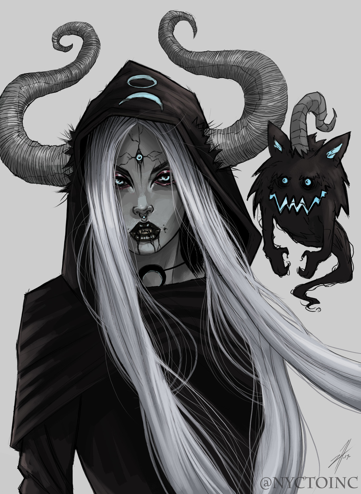  Demon Girl Sketch #4 The Witch 