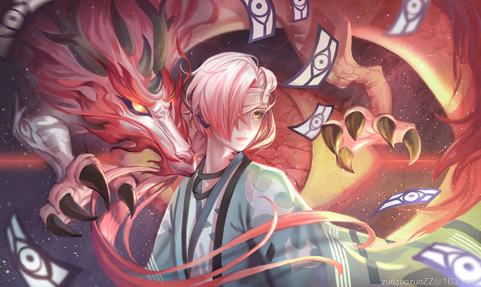 Artstation 阴阳师同人 一目连 Zuozuo Zuo Artstation 阴阳师同人 一目连 Zuozuo Zuo