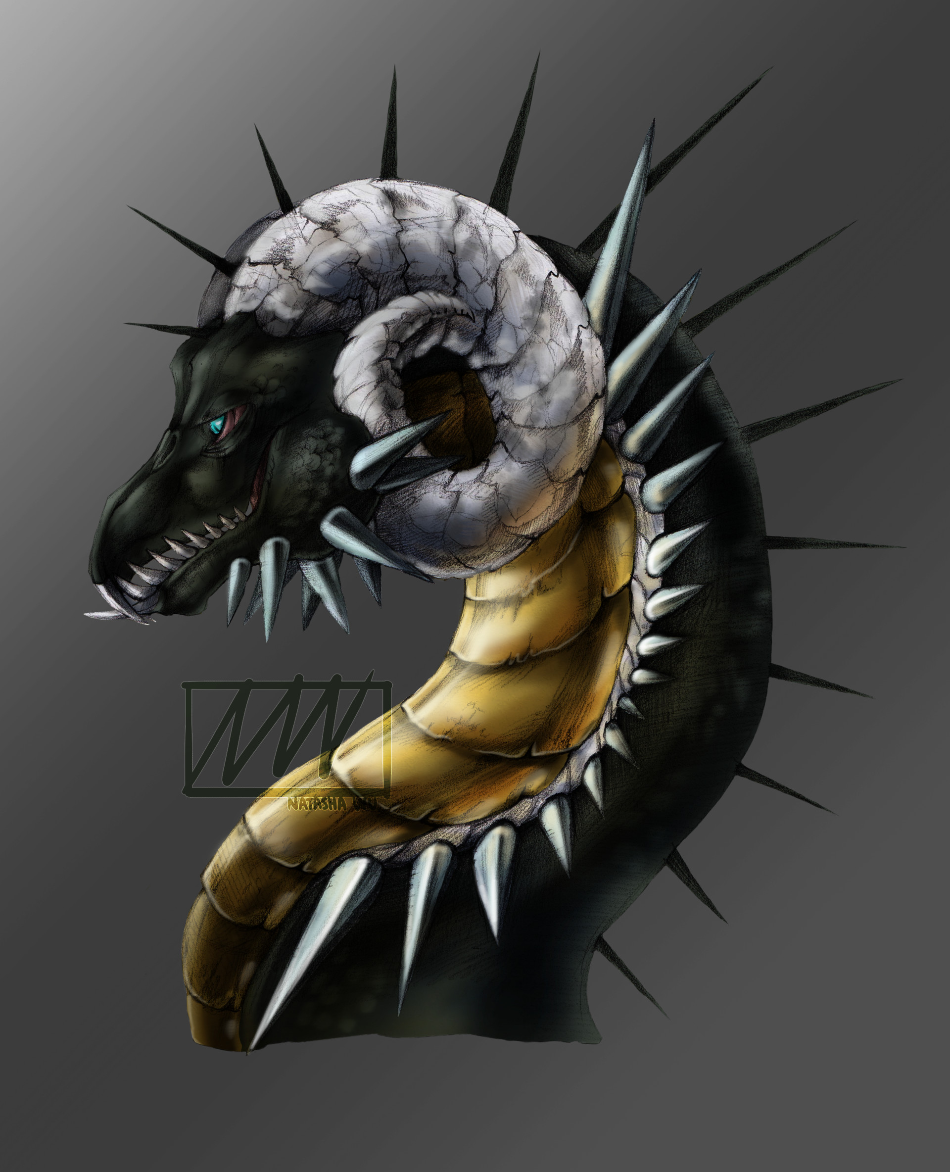 Natasha Wu - Concept Art: Armored Western Dragon