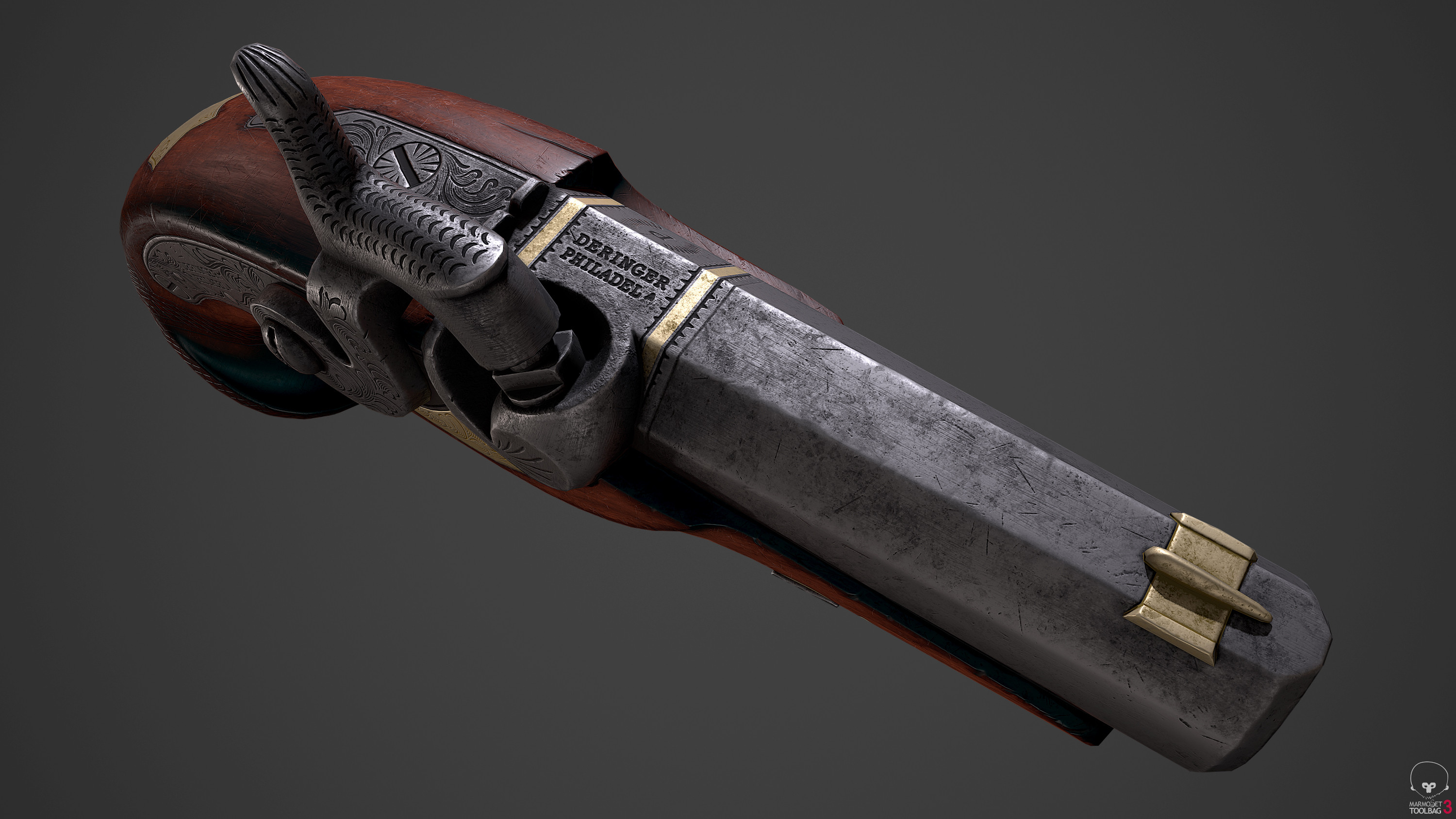 DERINGER PHILADELPHIA レプリカモデルガン Philadelphia Derringer Foam Replica Gun