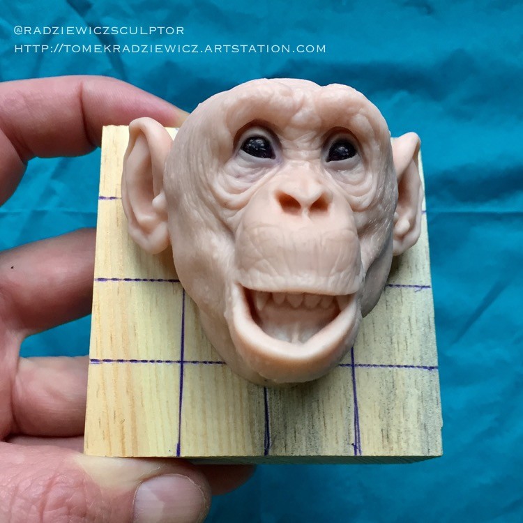 Chimpanzee/super sculpy/ 2,5 inches