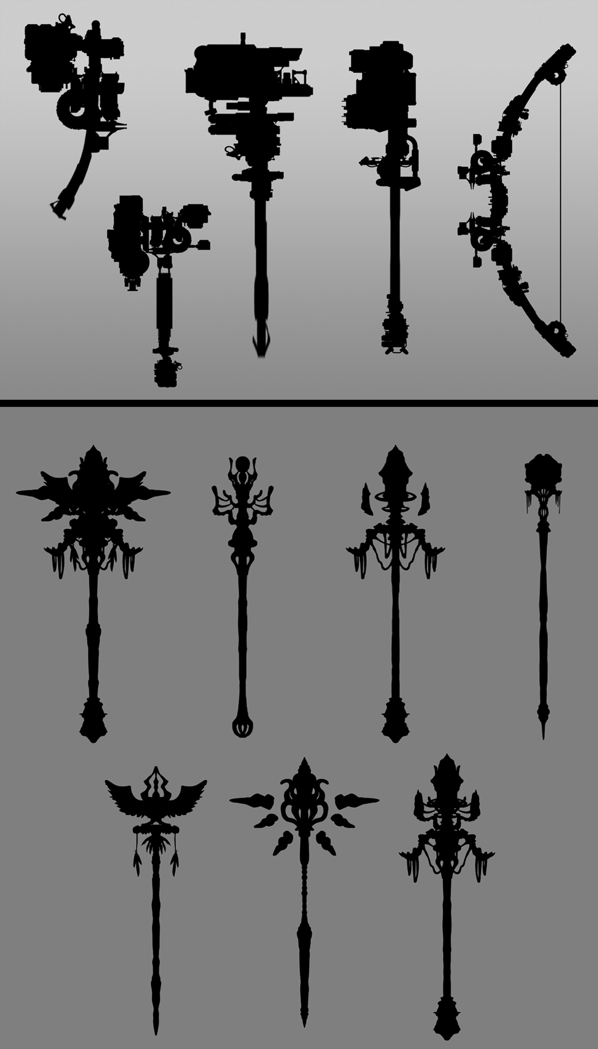 Oliver Hitchen Sci Fi And Fantasy Weapon Silhouettes