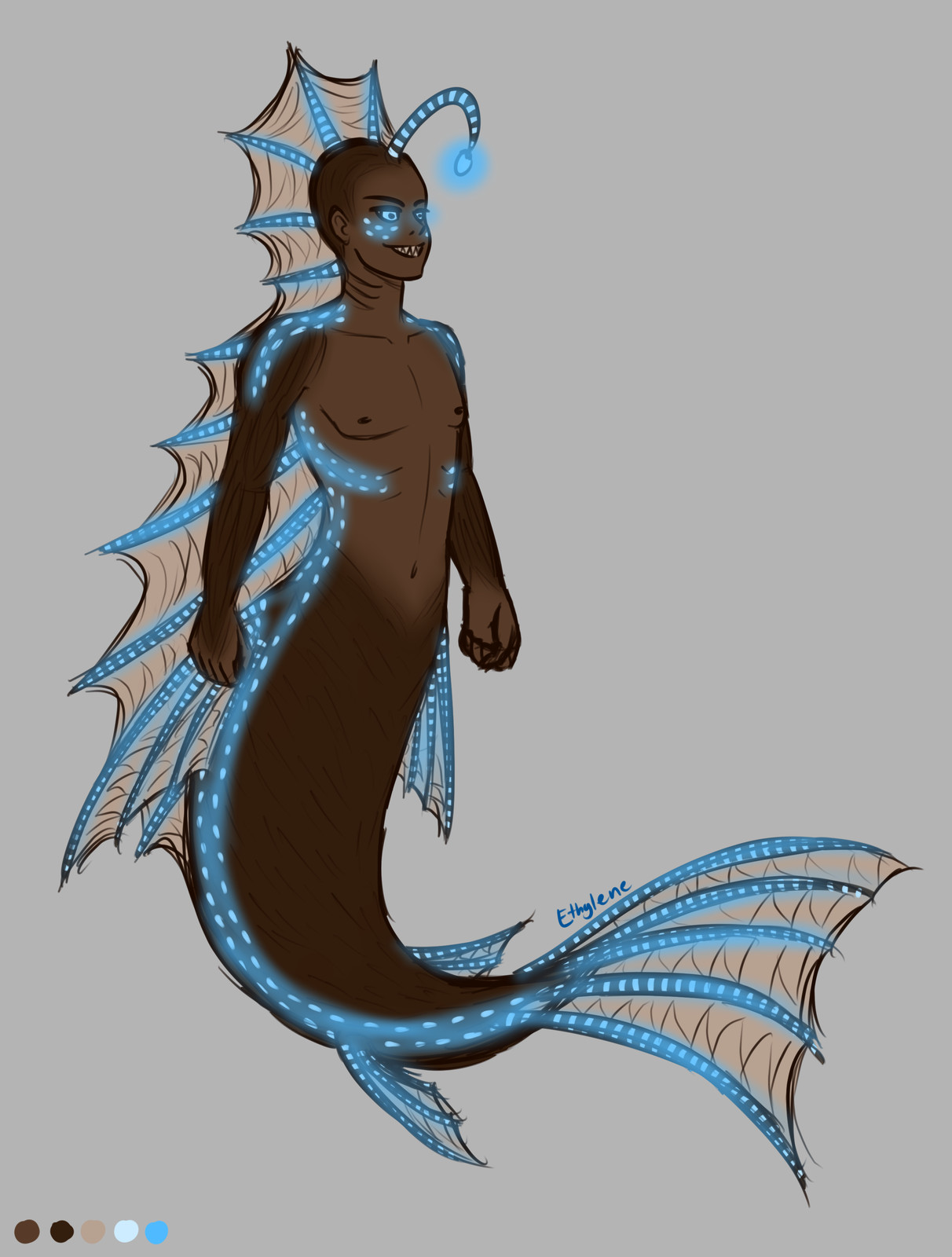 Artstation Deep Sea Merman Adoptable N Moleta
