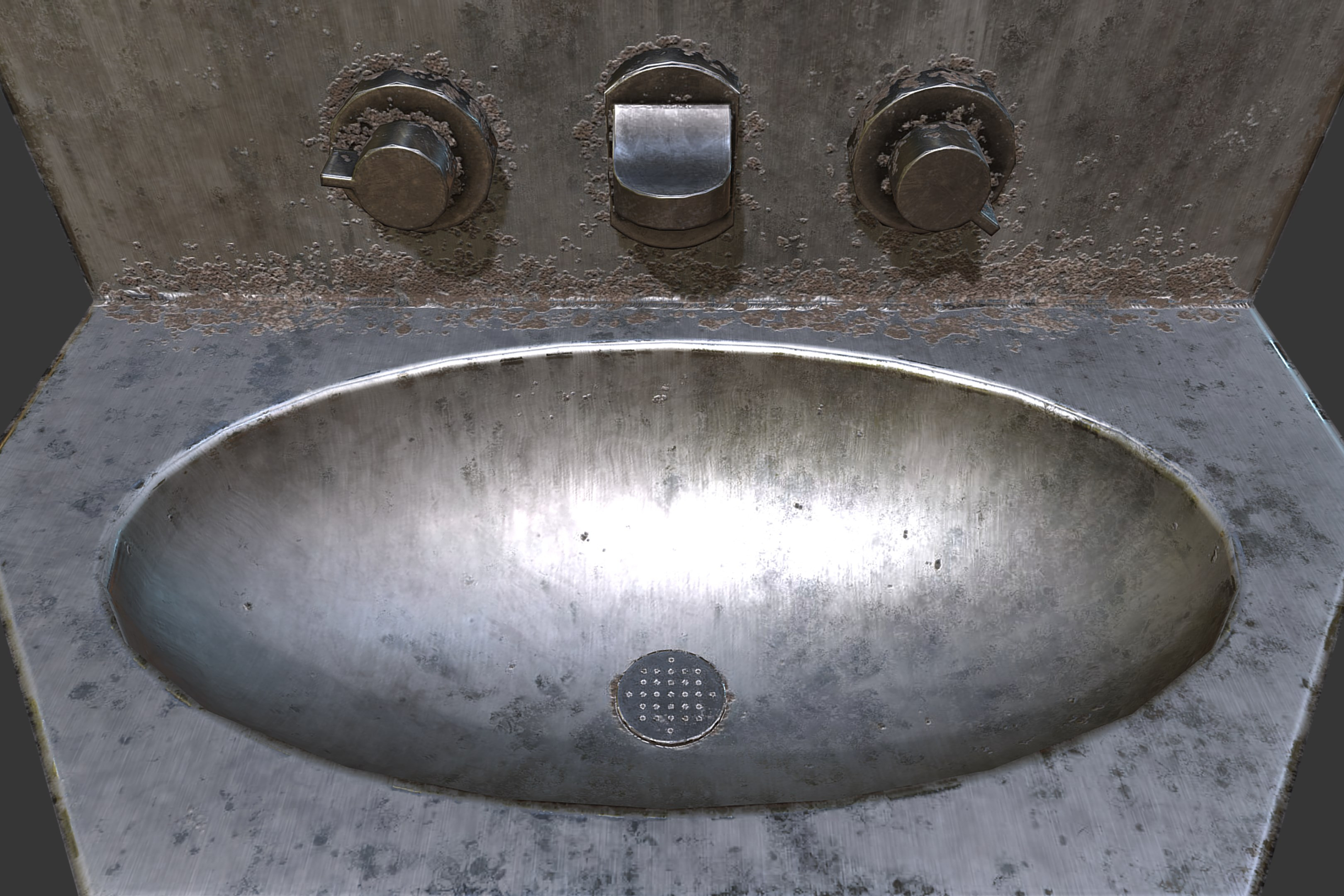 Prison Toilet Sink for Jail Cell Asset Pack - detail