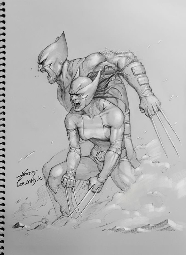 Wolverine and X-23 / A4 /Pencil