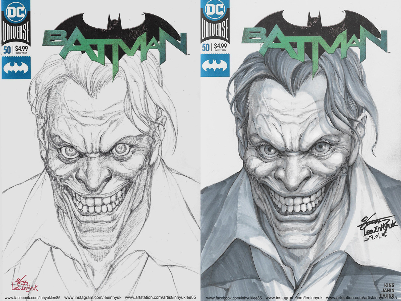 Joker / Blank cover /Pencil and InK