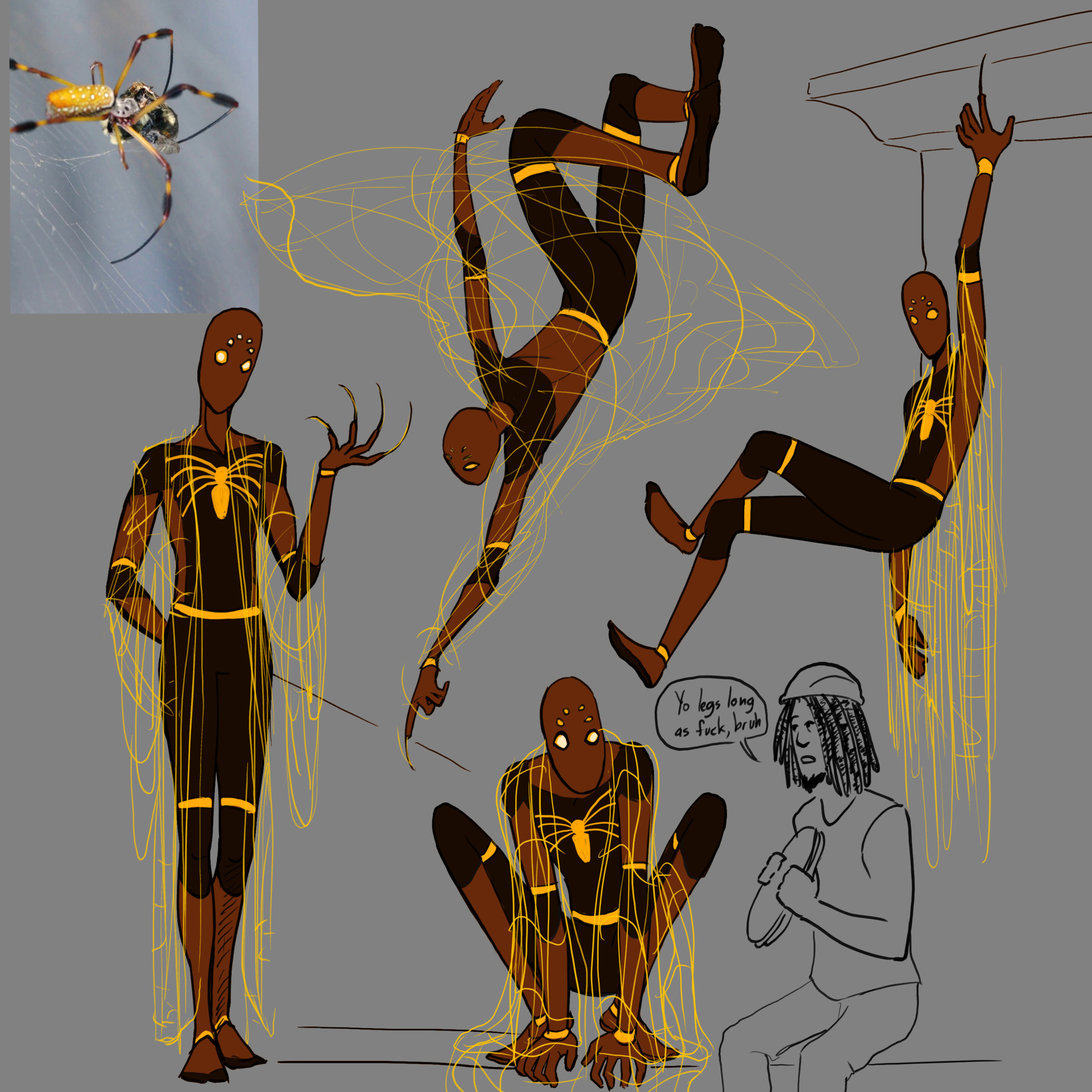 ArtStation Spidersona Golden Silk Orb Weaver SpiderMan