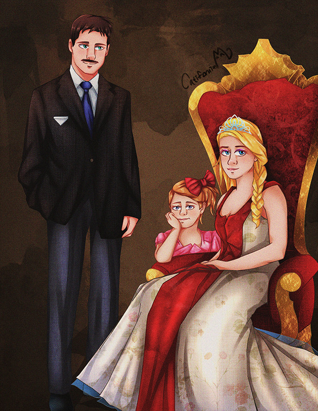 Artstation Commission Vintage Cartoon Royal Family Portrait For A Friend Cati Fornia