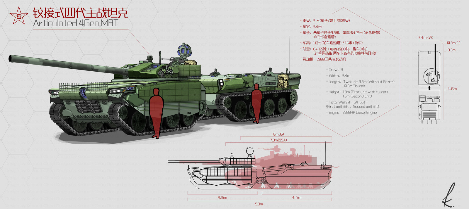 Articulated 4 Gen Main Battle Tank