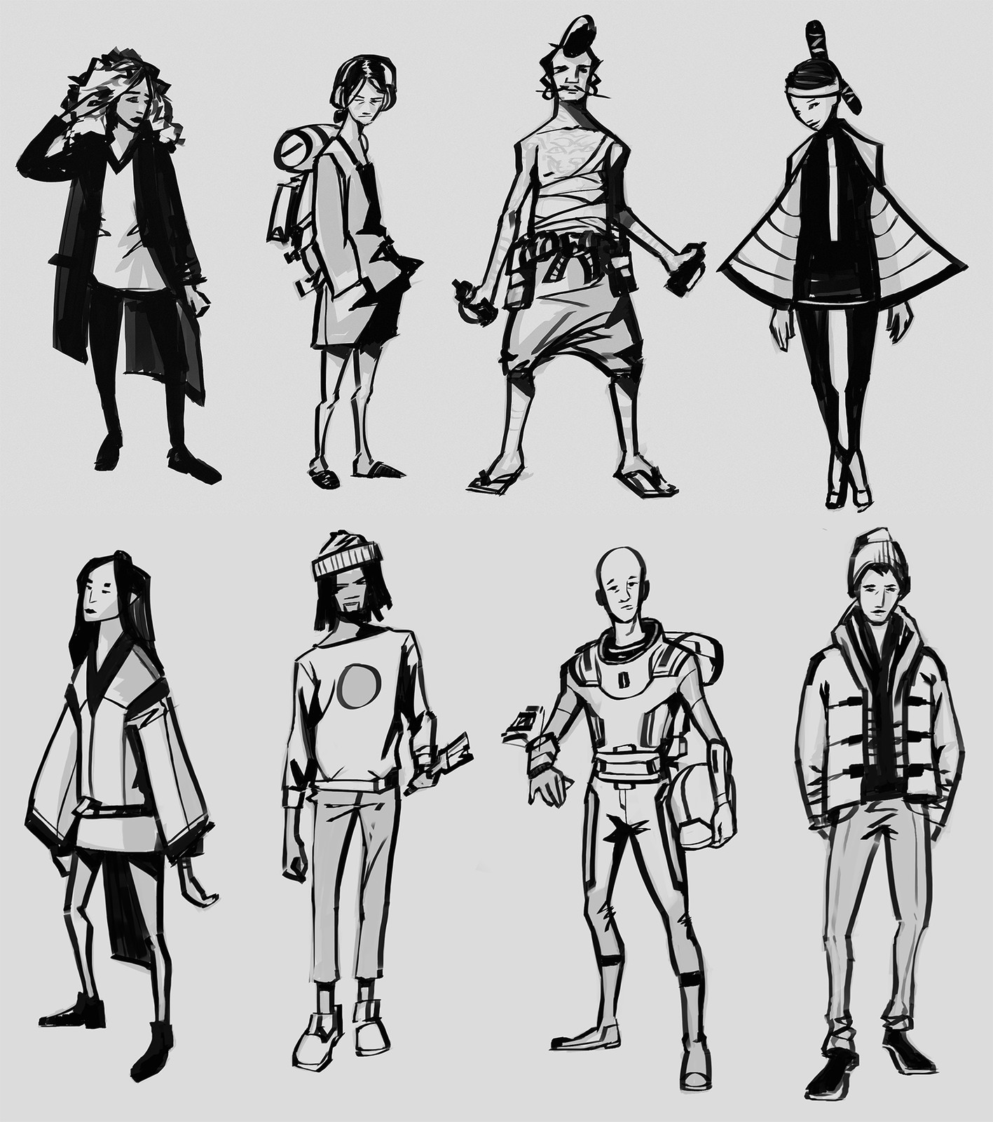 Avatar sketches for Project Canterbury.