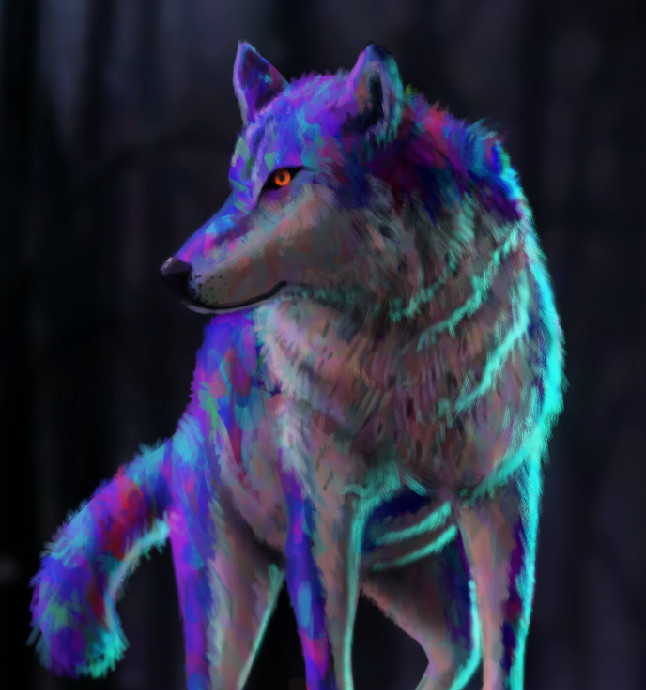Godserg _art - Rainbow Wolf