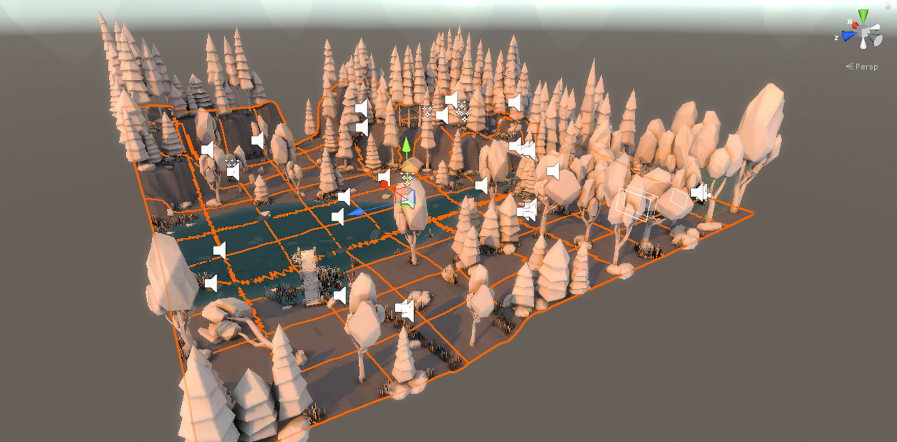 With 40000+ verts in the terrain mesh, performance was bad. I wrote a script that chunked the mesh into pieces. Testing for which vertices were in range of the player only occurred on chunks near the player.