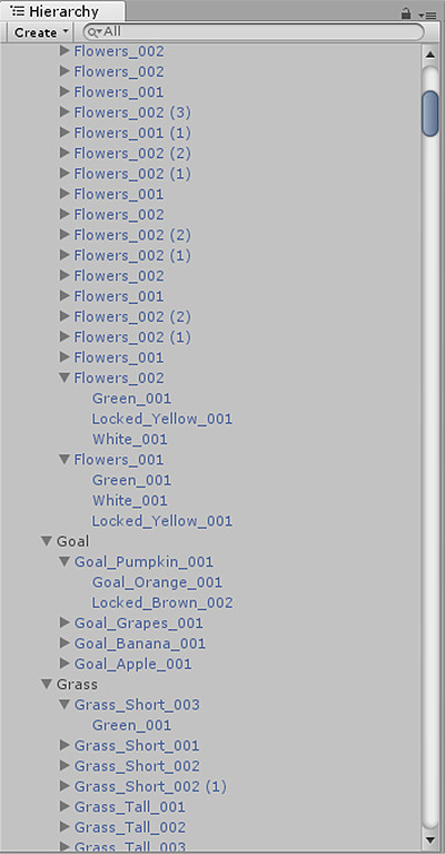 A colleague placed the objects. To make object setup easier, each model was broken down into the chunks that could be colored. The model's name included its color and other info to automatically populate data.