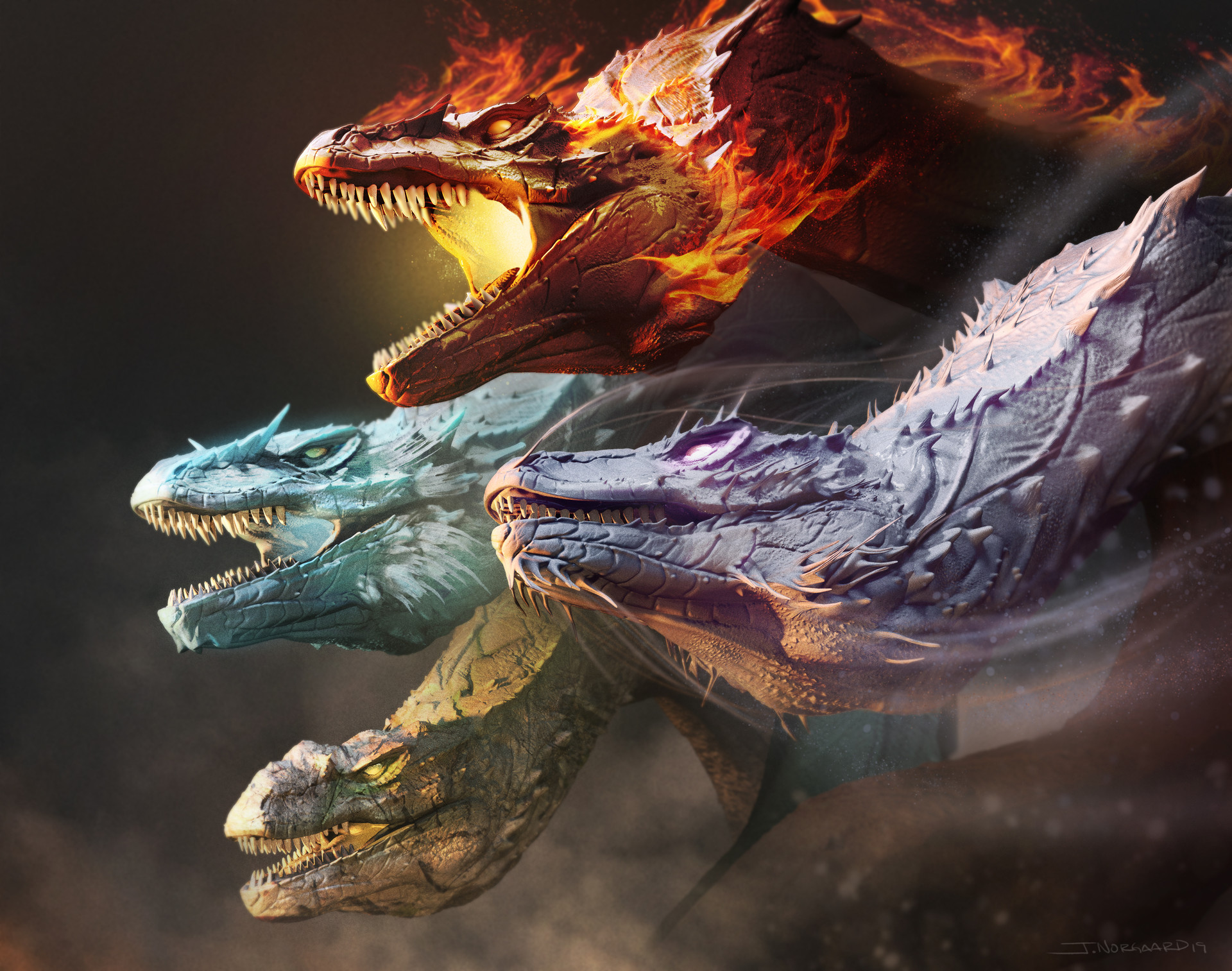 ArtStation Elemental Hydra,