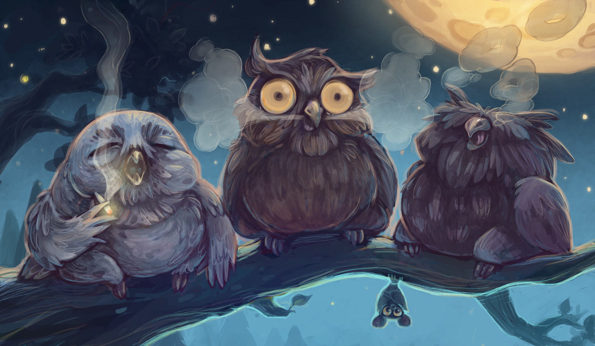 Susanne Antonova - Owls in the night