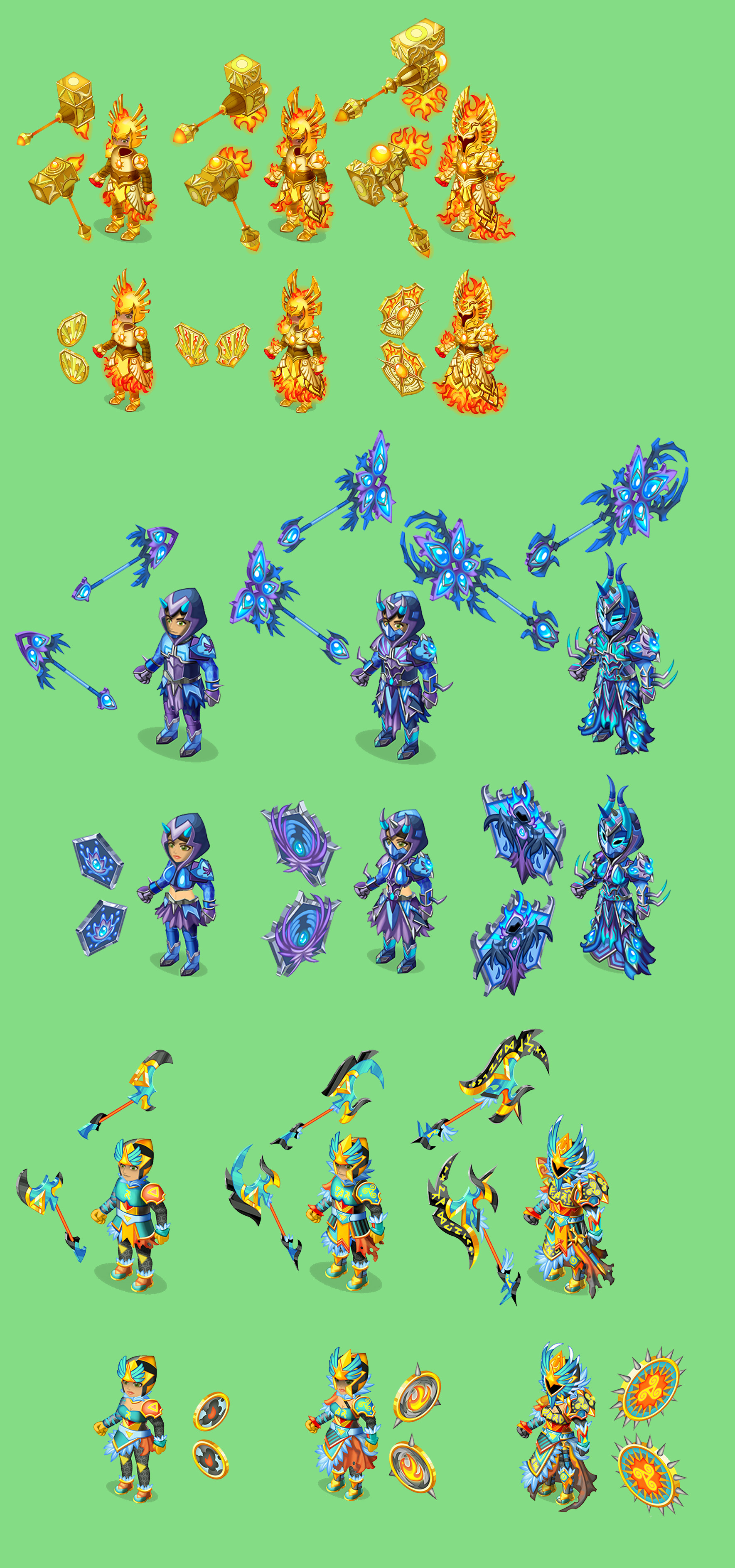 knights and dragons figures