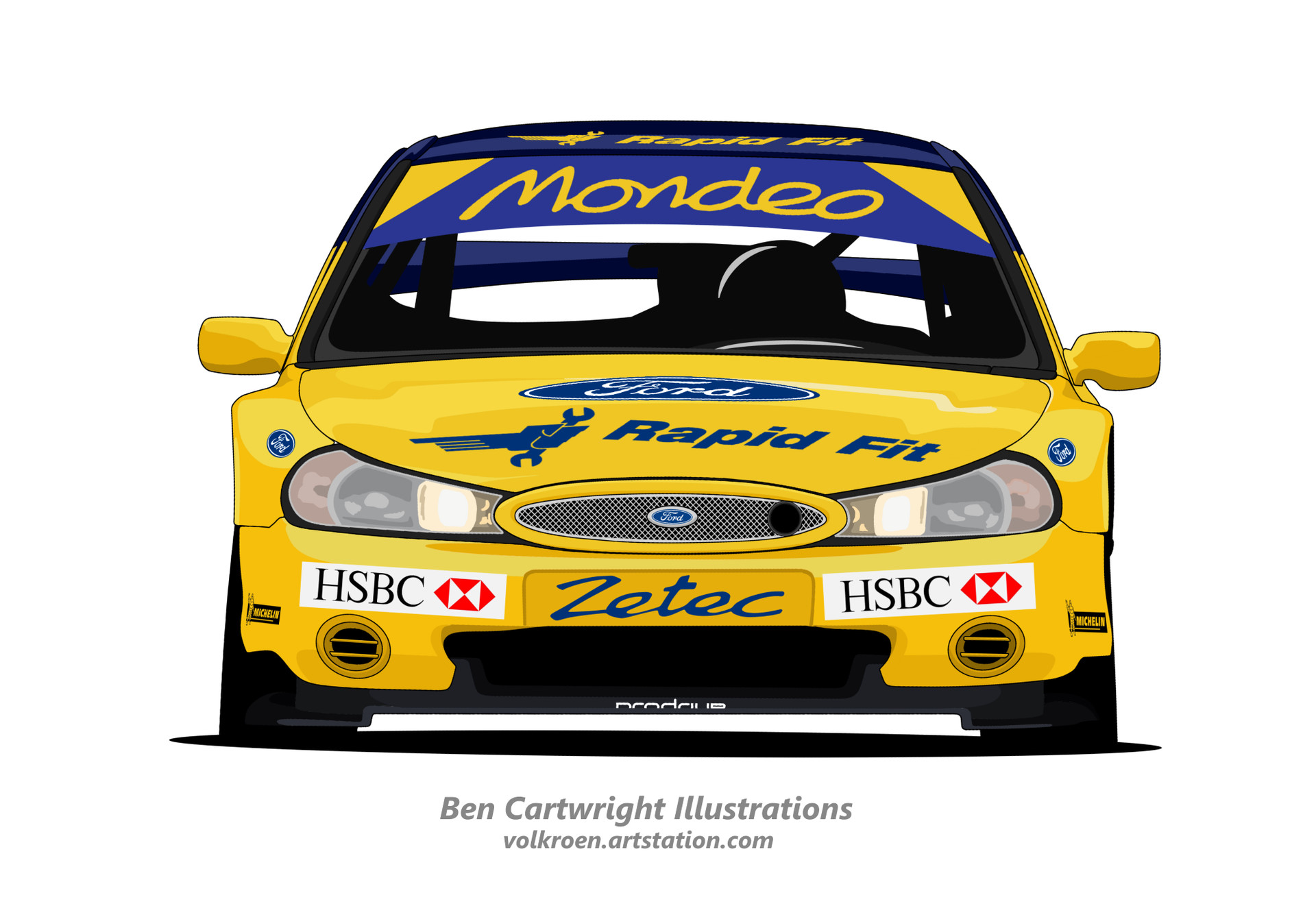 Artstation Ford Mondeo Btcc Super Touring Prodrive 11 Alain Menu Ben Cartwright